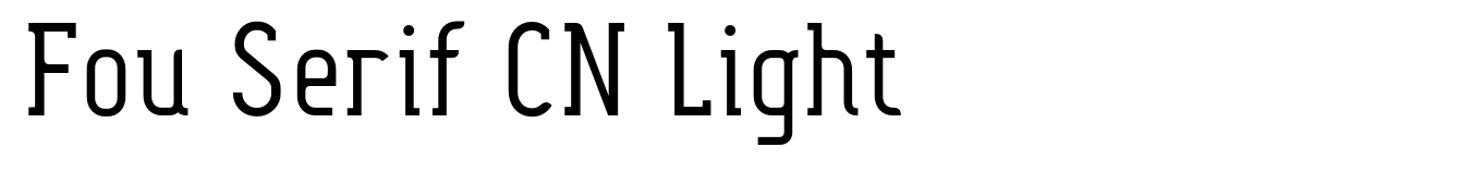 Fou Serif CN Light